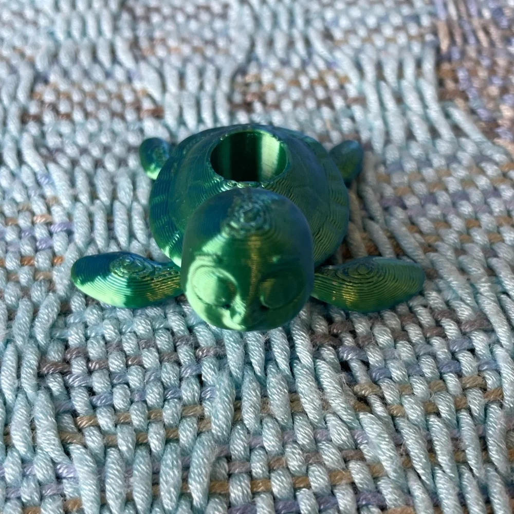 Sea turtle straw topper